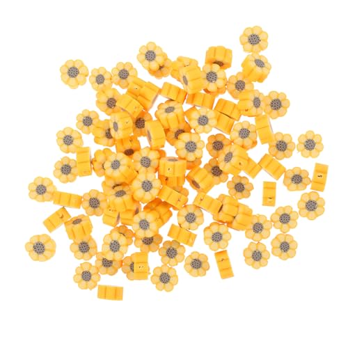 SEWACC 100 Stück Polymer Clay Spacer Perlen Gelb Kleine Flache DIY Schmuck Bastelperlen für Armbänder Halsketten Zubehör Kreative Handarbeit SEWACC 100 Stück Polymer Clay Spacer Perlen Gelb Kleine Flache DIY Schmuck Bastelperlen für Armbänder Halsketten Zubehör Kreative Handarbeit von SEWACC