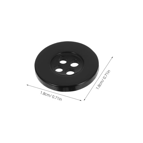 SEWACC 100 Stück Resin Knöpfe Rund Nähen Knöpfe mit Breitem Rand Langlebig Vielseitig für Kleidung Anzüge Hemden DIY Bastelbedarf von SEWACC