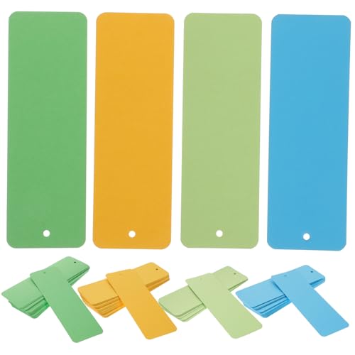 SEWACC 100 Stück Retro Lesezeichen aus Kraftpapier Blanko Mittlere Stärke Kreative Handbemalte Vintage Buchzeichen Farblich Zufällig für Dekoration und Geschenke Geeignet Zufällige Farbe von SEWACC
