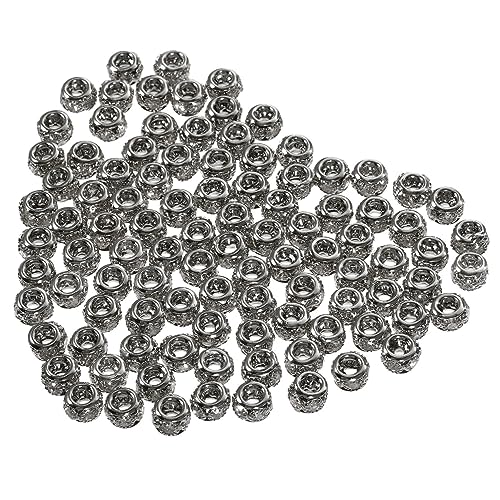 SEWACC 100 Stück Rondelle Spacer Beads für DIY Schmuckherstellung Metallperlen mit Strass für Armbänder und Mehr Leicht und Vielseitig Einsetzbar für Kreative Projekte SEWACC 100 Stück Rondelle Spacer Beads für DIY Schmuckherstellung Metallperlen mit Strass für Armbänder und Mehr Leicht und Vielseitig Einsetzbar für Kreative Projekte von SEWACC