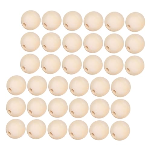 SEWACC 100 Stück Runde Holzperlen Natürliche Holzkugeln für DIY Schmuckherstellung Makramee Wohnkultur Vielseitige Holzperlen mit Glatter Oberfläche und Rustikalem Charme von SEWACC