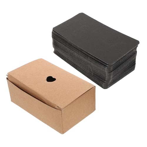 SEWACC 100 Stück Schwarze Blanko Karten Stabile Notizkarten Beschriften für Diy Projekte Lernen Sammeln Vielseitige Leere Karteikarten für Kreativität und Basteln von SEWACC