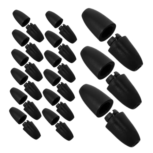 SEWACC 100 Stück Schwarze Kunststoff Sicherheitsverschluss Clips für Halsketten Armbänder Lanyards Abnehmbar Schnelle Montage Vielseitig Einsetzbar für DIY Schmuckherstellung von SEWACC