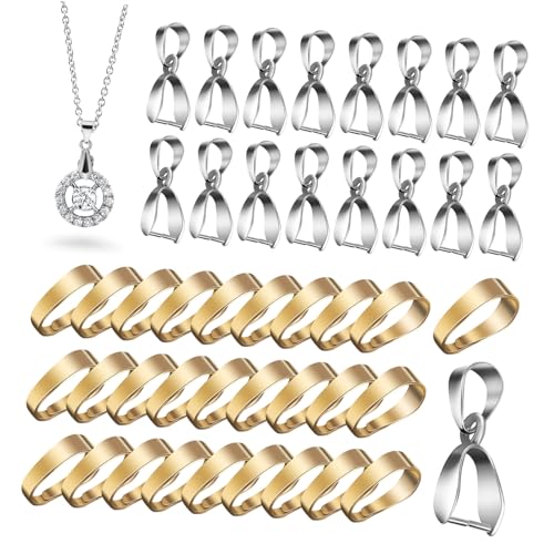SEWACC 100 Stück Teiliges Anhängerverbinder Quetschverschluss Snap Clip Schmuckzubehör für Halsketten DIY Basteln mit Goldenen und Silbernen Verschlüssen für Armbänder und Anhänger SEWACC 100 Stück Teiliges Anhängerverbinder Quetschverschluss Snap Clip Schmuckzubehör für Halsketten DIY Basteln mit Goldenen und Silbernen Verschlüssen für Armbänder und Anhänger von SEWACC