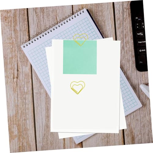 SEWACC 100 Stück Teiliges Kleine Metall Büroklammern Herzform Robuste Dokumenten Organizer Vielseitige Seitenmarkierer Charmante Papierclips für Hochzeit Basteln und Bürogebrauch von SEWACC