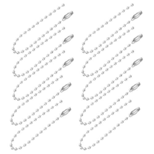 SEWACC 100 Stück Teiliges Metall Bead Chain mit Passenden Verschlüssen Vielseitige Schlüsselring Kugelkette für Anhänger Etiketten und DIY Schmuckherstellung Langlebig und Robust SEWACC 100 Stück Teiliges Metall Bead Chain mit Passenden Verschlüssen Vielseitige Schlüsselring Kugelkette für Anhänger Etiketten und DIY Schmuckherstellung Langlebig und Robust von SEWACC