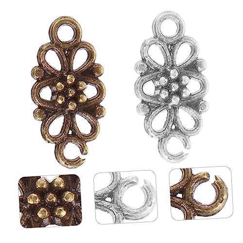SEWACC 100 Stück Teiliges Retro Blumenanhänger Doppelöse Schmuckverbinder aus Legierung Langlebig und Modisch für DIY Halsketten Armbänder und Personalisierte Schmuckherstellung SEWACC 100 Stück Teiliges Retro Blumenanhänger Doppelöse Schmuckverbinder aus Legierung Langlebig und Modisch für DIY Halsketten Armbänder und Personalisierte Schmuckherstellung von SEWACC