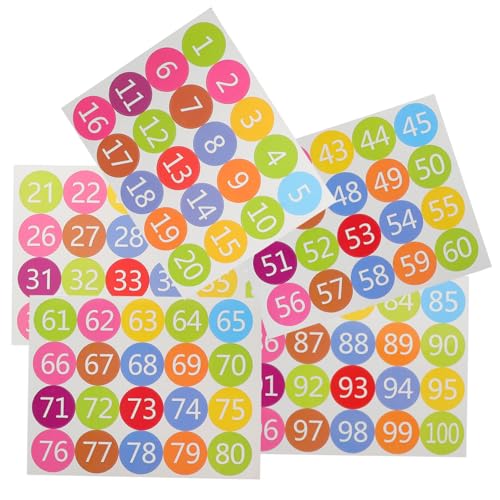 SEWACC 100 Stück Teiliges Selbstklebendes Zahlenetiketten mit Starken Haftkraft Farblich Sortierte Nummernaufkleber zur Einfachen Organisation von Büro Zuhause Klassenzimmer und Lagerung SEWACC 100 Stück Teiliges Selbstklebendes Zahlenetiketten mit Starken Haftkraft Farblich Sortierte Nummernaufkleber zur Einfachen Organisation von Büro Zuhause Klassenzimmer und Lagerung von SEWACC
