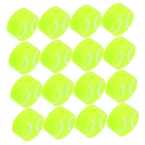 SEWACC 100 Stück Tennisball Polymer Clay Perlen für Schmuckherstellung Robuste Spacer Perlen für Armbänder Halsketten DIY Charms und Sportliche Schmuckprojekte von SEWACC
