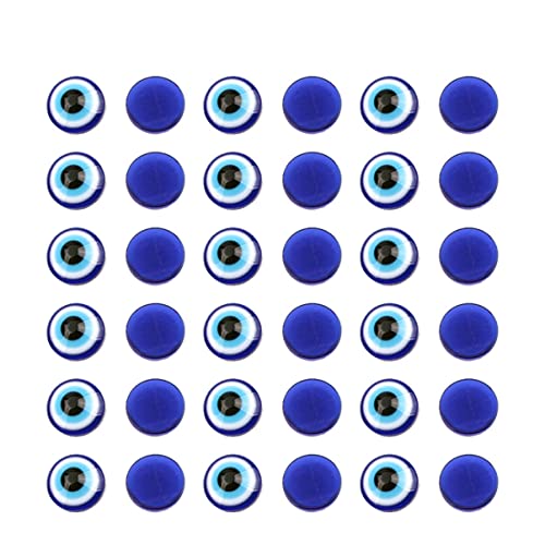 SEWACC 100 Stück Teufels Augenklappe Mini Böser-augen-perlen Für Armbänder Groß Anhänger Für Armbänder Basteln Kleine Puppenaugen Mit Flachem Rücken Foto-sammelalbum Herstellung Blau Blue von SEWACC