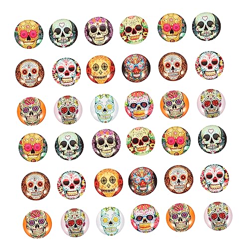 SEWACC 100 Stück Time Gem Patch Dekorative Perlen Runde Perlen Für Armbänder Cabochons Mit Flacher Rückseite Untersetzer Für Den Außenbereich Strass Kork Untersetzer Mit Karte von SEWACC