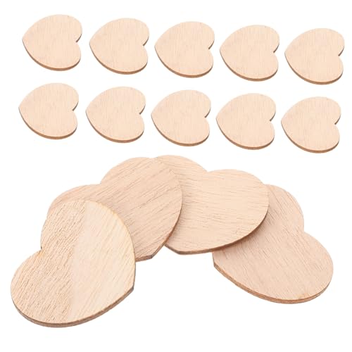 SEWACC 100 Stück Unlackierte Naturholzstücke für Diy Bastelprojekte Hochzeitsdekoration und Tags Rustikaler Charme für Valentinstag und Feiern von SEWACC