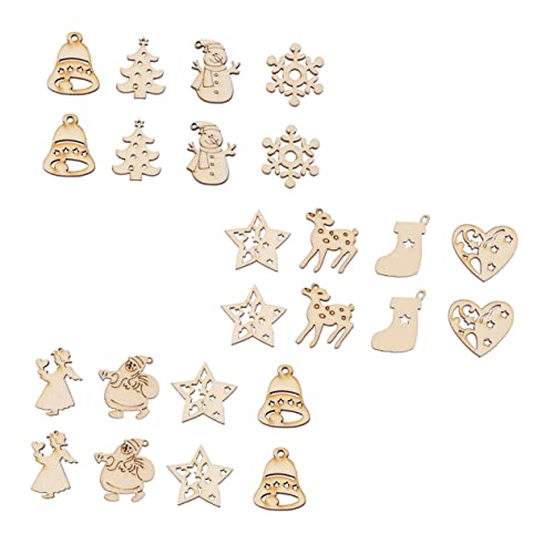 SEWACC 100 Stück Weihnachts Holzanhänger zum Bemalen Halbfertige Holzscheiben mit Schneeflocken Rentier und Schneemann Mittlere Sichere Bastelmaterialien für DIY Weihnachtsdeko und SEWACC 100 Stück Weihnachts Holzanhänger zum Bemalen Halbfertige Holzscheiben mit Schneeflocken Rentier und Schneemann Mittlere Sichere Bastelmaterialien für DIY Weihnachtsdeko und von SEWACC