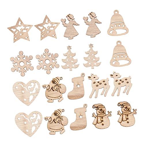 SEWACC 100 Stück Weihnachtsdekoration Holzornamente Natürliche Kreative Holzscheiben für Christbaum Fenster und Mehr Umweltfreundliche Deko für Festliche Anlässe SEWACC 100 Stück Weihnachtsdekoration Holzornamente Natürliche Kreative Holzscheiben für Christbaum Fenster und Mehr Umweltfreundliche Deko für Festliche Anlässe von SEWACC