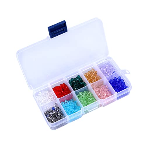 SEWACC 1000 Stück Rhombus Kristall Glasperlen Farben DIY Schmuckherstellung Perlen mit Aufbewahrungsbox für Armband Halskette Bastelbedarf SEWACC 1000 Stück Rhombus Kristall Glasperlen Farben DIY Schmuckherstellung Perlen mit Aufbewahrungsbox für Armband Halskette Bastelbedarf von SEWACC