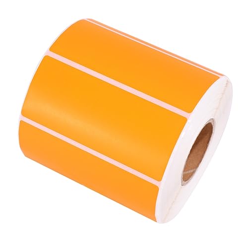 SEWACC 1000 Stück Runde Selbstklebende Etiketten Orange Blanko Aufkleber für Büro Laden und Organisation von SEWACC