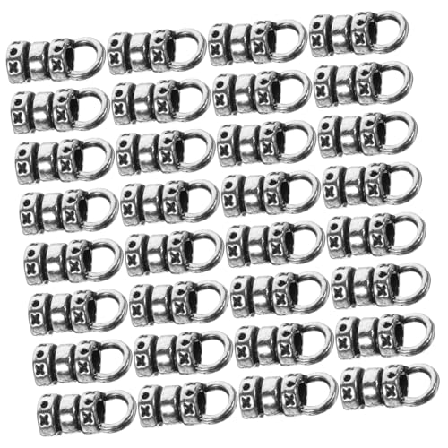 SEWACC 100Stücke DIY Armband Verschluss Schnallen Legierungsschnalle für Schmuckherstellung für Schlüsselanhänger Armbänder und Handwerk Antik Silberfarben Innenloch von SEWACC