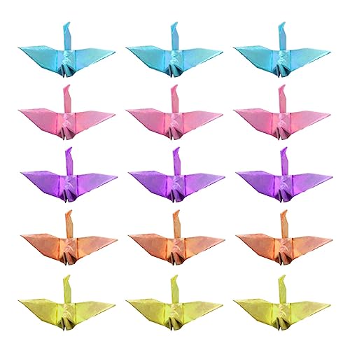 SEWACC 100st Klappkran Papier Gefaltete Origami-kraniche Origami-mischfarben Origami-vögel Origami-kranich-ornament Diy Kranichgirlande Papier Kranich-girlande Aus Papier Saiten Handbuch von SEWACC