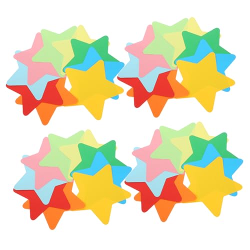 SEWACC 108 Stück Teiliges Sternform Papierausschnitt in Leuchtenden Farben Dickes Papier Dekorative DIY Bastelmaterialien für Klassenraumwand Schulpartys Fenster und Tischdekoration von SEWACC