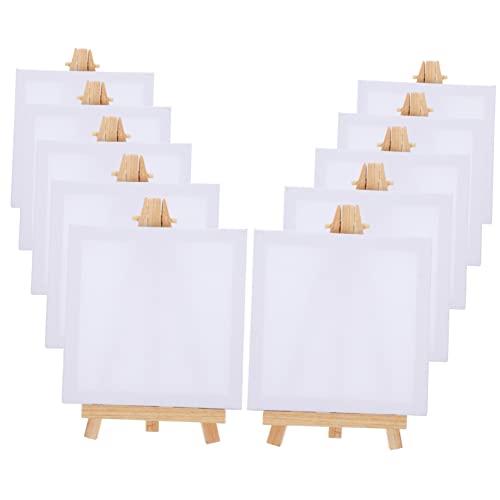 SEWACC 10Sätze Mini Leinwandrahmen Teiliges mit Kleinen Staffeleien und Leeren Malflächen für DIY Kunst für Künstler Anfänger für Malbegeisterte von SEWACC