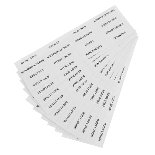 SEWACC 10Stücke Teiliges Wasserdichte Reisekosmetik Spender Aufkleber für Seifen Subflaschen Selbstklebende Etiketten für Make Up und Hautpflege zur Organisation von Badezimmer von SEWACC