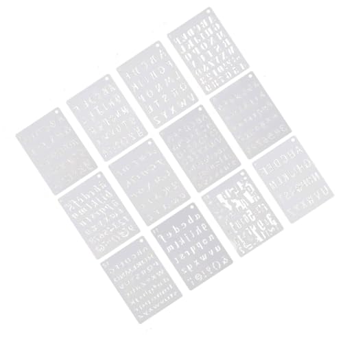 SEWACC 12 Blatt Teiliges DIY Schablonen mit Buchstaben und Zahlen Wiederverwendbare Malvorlagen aus Hochwertigem Wasserdichtem Material Glatte Kanten für Textilgestaltung Scrapbooking SEWACC 12 Blatt Teiliges DIY Schablonen mit Buchstaben und Zahlen Wiederverwendbare Malvorlagen aus Hochwertigem Wasserdichtem Material Glatte Kanten für Textilgestaltung Scrapbooking von SEWACC