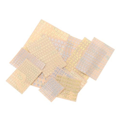 SEWACC 12 Blatt Teiliges Selbstklebende Buchstaben Zahlenaufkleber Verschleißfest Dünn und Glänzend für DIY Scrapbooking Schilder Poster Resin deko und Bastelprojekte von SEWACC