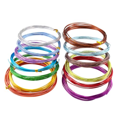 SEWACC 12 Rollen Aluminium draht Oxidiert Flexibler Schmuck Basteldraht für DIY Handwerk Modellierbarer Schmuckdraht zum Perlenweben Skulpturen Blumenarrangements und Kreative SEWACC 12 Rollen Aluminium draht Oxidiert Flexibler Schmuck Basteldraht für DIY Handwerk Modellierbarer Schmuckdraht zum Perlenweben Skulpturen Blumenarrangements und Kreative von SEWACC