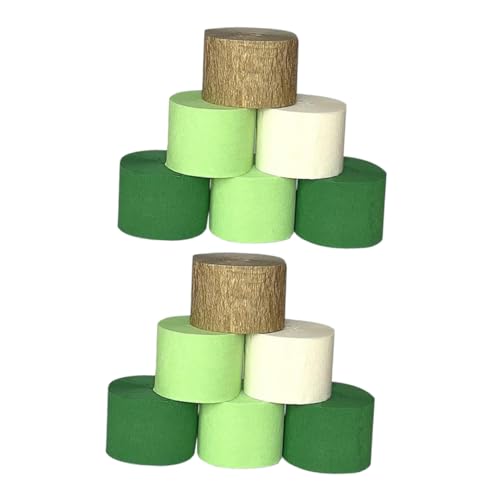 SEWACC 12 Rollen Avocadogrün Krepppapier Dekorationsband Weich und Strapazierfähig Vielseitig für Party Hochzeits Shower Dekorationen Diy Bastelpapier für Kreative Gestaltung von SEWACC