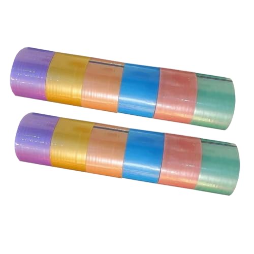 SEWACC 12 Rollen Farbiges Klebriges Bastelband Extra Breit Langlebiges DIY Klebeband mit Glanz Praktische für Schule Büro und Kreative Spiele SEWACC 12 Rollen Farbiges Klebriges Bastelband Extra Breit Langlebiges DIY Klebeband mit Glanz Praktische für Schule Büro und Kreative Spiele von SEWACC