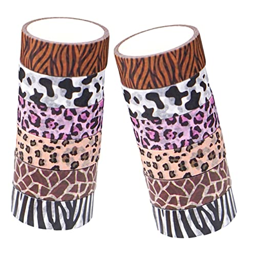 SEWACC 12 Rollen Tiermuster Washi Tape Dekoratives Klebeband mit Leoparden Tiger Giraffen und Kuhmuster Vielseitig für Scrapbooking DIY Handwerk Geschenkverpackung Tagebuchgestaltung SEWACC 12 Rollen Tiermuster Washi Tape Dekoratives Klebeband mit Leoparden Tiger Giraffen und Kuhmuster Vielseitig für Scrapbooking DIY Handwerk Geschenkverpackung Tagebuchgestaltung von SEWACC