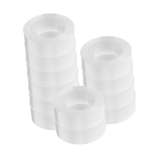 SEWACC 12 Rollen Transparentes Klebeband Starke Haftung für Büro Zuhause und Schule Verpacken Abdichten von Umschlägen und Diy Projekten von SEWACC