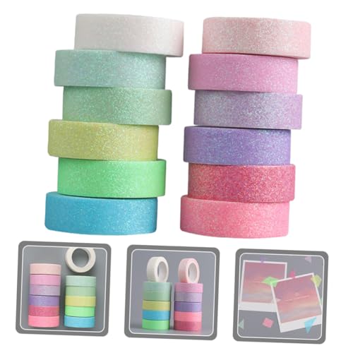 SEWACC 12 Rollen Washi Tape Buntes Klebeband DIY Scrapbooking Tape für Planner Journal Fotoalbum Dekoration Vielseitig Verwendbar für Basteln und Geschenkverpackung SEWACC 12 Rollen Washi Tape Buntes Klebeband DIY Scrapbooking Tape für Planner Journal Fotoalbum Dekoration Vielseitig Verwendbar für Basteln und Geschenkverpackung von SEWACC
