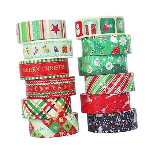 SEWACC 12 Rollen Weihnachts-Washi-Tape dekoratives Papierband Dekorationen Krippendekor weihnachts washi tape Festliche Dekoration weihnachtsdeko DIY Washi Tapes DIY Klebeband Colorful SEWACC 12 Rollen Weihnachts-Washi-Tape dekoratives Papierband Dekorationen Krippendekor weihnachts washi tape Festliche Dekoration weihnachtsdeko DIY Washi Tapes DIY Klebeband Colorful von SEWACC
