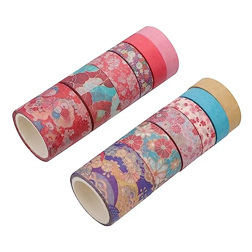 SEWACC 12 Stück DIY Klebeband Kreative Handwerksklebebänder für Notizbücher Scrapbooking und Bastelprojekte Hochwertiges Reißfestes Papier mit Attraktiven Mustern für Erwachsene von SEWACC