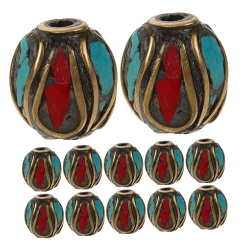 SEWACC 12 Stück Handgefertigte Tibetische Buddha Messing Spacer Perlen Kleine Schmuckperlen für Armbänder Ohrringe Basteln Buddhistische Lose Perlen für DIY Schmuckherstellung SEWACC 12 Stück Handgefertigte Tibetische Buddha Messing Spacer Perlen Kleine Schmuckperlen für Armbänder Ohrringe Basteln Buddhistische Lose Perlen für DIY Schmuckherstellung von SEWACC
