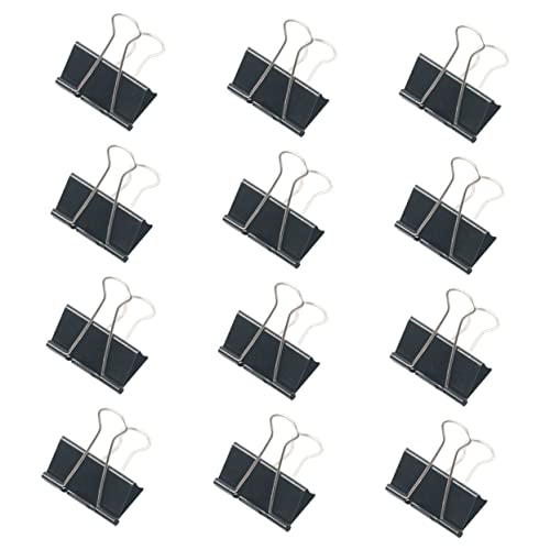SEWACC 12 Stück Klemmbrett Clips Vielseitige Binder Clips für Zeichentafeln Dokumente und Fotos für Schüler und Bürobedarf von SEWACC