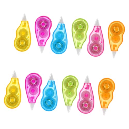 SEWACC 12 Stück Korrekturband Spender Farbige Korrekturroller für Einfache Anwendung für Schule Büro und Bastelprojekte mit Starker Haftung und Tragbarem Design SEWACC 12 Stück Korrekturband Spender Farbige Korrekturroller für Einfache Anwendung für Schule Büro und Bastelprojekte mit Starker Haftung und Tragbarem Design von SEWACC