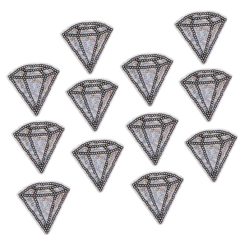 SEWACC 12 Stück Teiliges Aufbügler Pailletten Flicken mit Diamantmuster für Kleidung Taschen DIY Bastelprojekte Vielseitig und Modisch SEWACC 12 Stück Teiliges Aufbügler Pailletten Flicken mit Diamantmuster für Kleidung Taschen DIY Bastelprojekte Vielseitig und Modisch von SEWACC