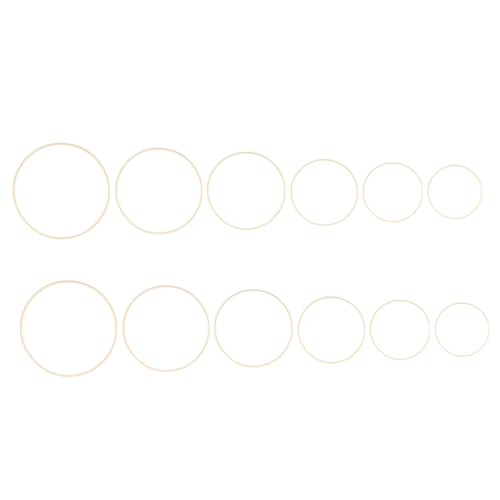SEWACC 12 Stück Teiliges Bambus DIY Kranzring Stabile Langlebige Wanddeko Ringe für Makramee Hochzeits und Partydekoration Vielseitige Bastelringe SEWACC 12 Stück Teiliges Bambus DIY Kranzring Stabile Langlebige Wanddeko Ringe für Makramee Hochzeits und Partydekoration Vielseitige Bastelringe von SEWACC