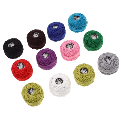 SEWACC 12 Stück Teiliges Baumwoll stickgarn Bunt Weiches Strapazierfähiges Garn für Kreuzstich DIY armbandfaden Vielseitig für Handarbeit und Kreative Bastelprojekte von SEWACC