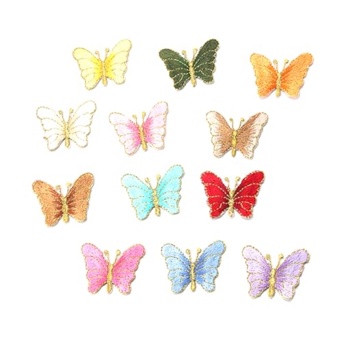 SEWACC 12 Stück Teiliges Bestickte Schmetterling Bügelflicken mit Hot Melt Rückseite Farbenfrohe Reparatur und Dekorationspatches für Kleidung Taschen Hosen Einfache Anwendung Weiches SEWACC 12 Stück Teiliges Bestickte Schmetterling Bügelflicken mit Hot Melt Rückseite Farbenfrohe Reparatur und Dekorationspatches für Kleidung Taschen Hosen Einfache Anwendung Weiches von SEWACC