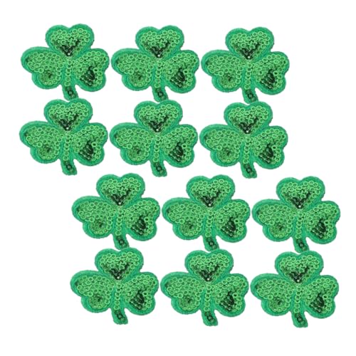 SEWACC 12 Stück Teiliges Bestickte Shamrock Aufnäher zum Aufbügeln und Annähen Kleidung Reparaturflicken für Jacken Jeans Rucksäcke Vielseitige Applikationen für Textilien SEWACC 12 Stück Teiliges Bestickte Shamrock Aufnäher zum Aufbügeln und Annähen Kleidung Reparaturflicken für Jacken Jeans Rucksäcke Vielseitige Applikationen für Textilien von SEWACC