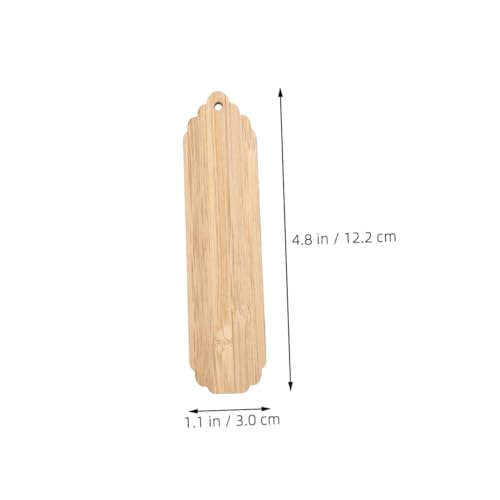 SEWACC 12 Stück Teiliges Blanko Holz lesezeichen aus Natürlichem Holz für DIY Bastelprojekte Individuell Gravierbar mit Loch zum Aufhängen als Weihnachtsanhänger und Kreative von SEWACC