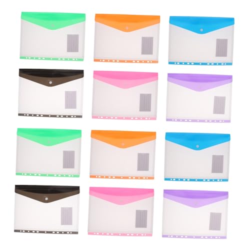SEWACC 12 Stück Teiliges Bunte Dokumententaschen mit Abheftung Halbtransparente Schutzhüllen Wasserfeste Organizer für Wichtige Unterlagen Büro Schule SEWACC 12 Stück Teiliges Bunte Dokumententaschen mit Abheftung Halbtransparente Schutzhüllen Wasserfeste Organizer für Wichtige Unterlagen Büro Schule von SEWACC