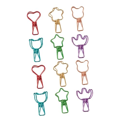SEWACC 12 Stück Teiliges Bunte Metallklammern in Süßen Formen Kreative Büroklammern und Lesezeichen Robuste Papierklemmen für Büro Schule und Zuhause Vielseitige Organizer für Dokumente SEWACC 12 Stück Teiliges Bunte Metallklammern in Süßen Formen Kreative Büroklammern und Lesezeichen Robuste Papierklemmen für Büro Schule und Zuhause Vielseitige Organizer für Dokumente von SEWACC