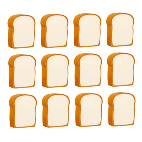 SEWACC 12 Stück Teiliges Cartoon Radiergummis Toastbrot Design Niedliche Essens Motive Weiche Bleistiftradierer für Langlebig und Einfach zu Verwenden Kreatives Schüler Schreibwaren von SEWACC