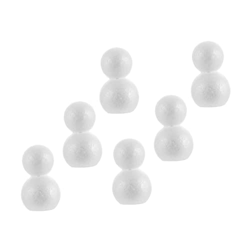 SEWACC 12 Stück Teiliges DIY Schneemann Bastelset aus Weißen Styroporkugeln Sichere Glatte Handwerksmaterialien für Weihnachtsdeko Blumenarrangements und Kreative Winterprojekte von SEWACC