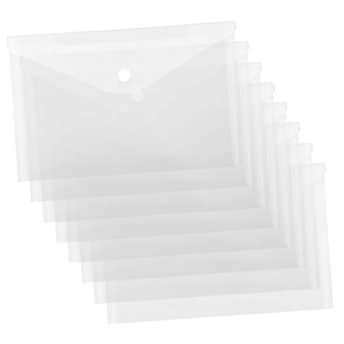 SEWACC 12 Stück Teiliges Dokumentenmappe mit Druckknopf Transparente PVC Aktenhüllen Praktische und Robuste Aufbewahrungstaschen für Büro Business Steuerunterlagen und Verträge Leicht von SEWACC