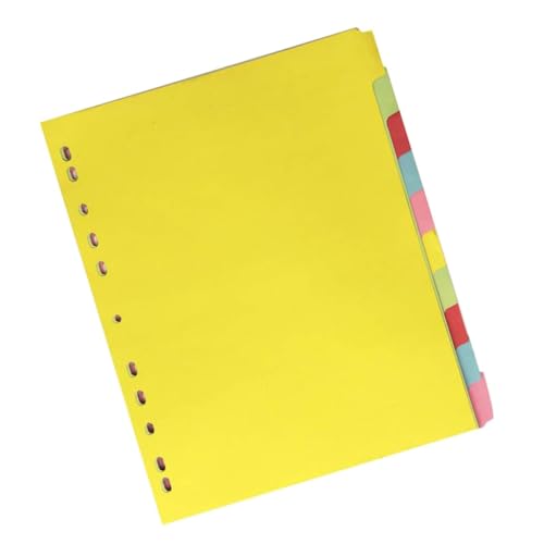 SEWACC 12 Stück Teiliges Farbiges Register Trennblätter mit Löchern Beschreibbare Ordner Trenner für Dokumentenorganisation Bunte Sortierkarten für Büro und Schule SEWACC 12 Stück Teiliges Farbiges Register Trennblätter mit Löchern Beschreibbare Ordner Trenner für Dokumentenorganisation Bunte Sortierkarten für Büro und Schule von SEWACC